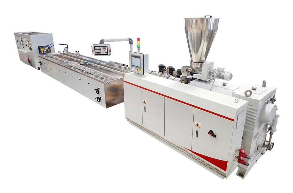 Plastic-wood co-extrusion profile line